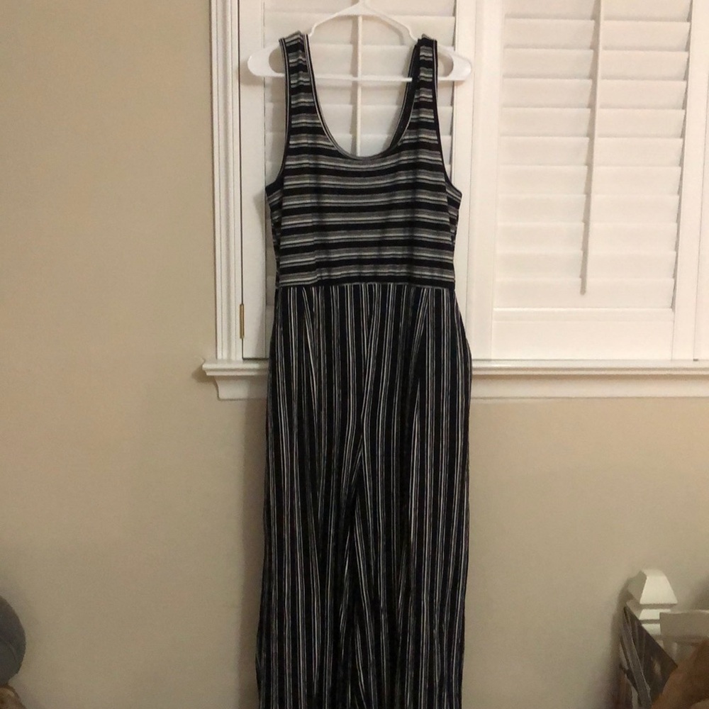 Black and White stripped Jumpsuit